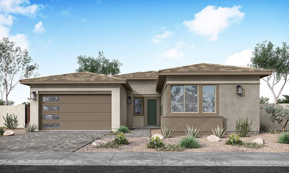 Front exterior of a home in the Terraza community, located in San Tan Valley, AZ (Image 26).