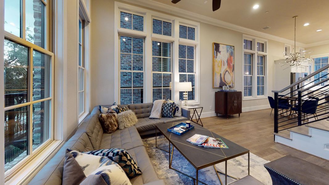 Furnished interior in a model home at Addison Grove in Addison (Image 7). Furnished interior in a model home at Addison Grove in Addison (Image 7).