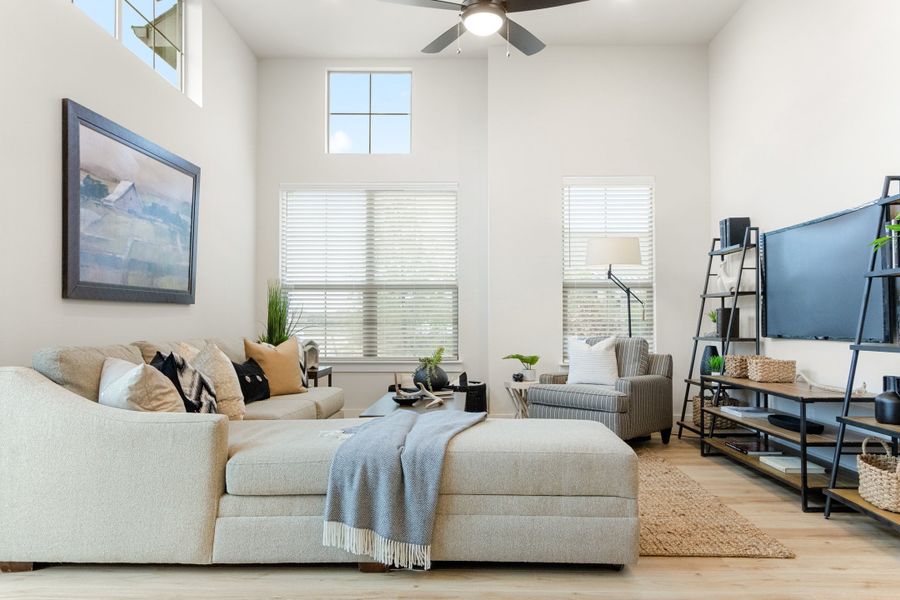 Furnished interior in a model home at Woodbridge Villas in Wylie (Image 23).