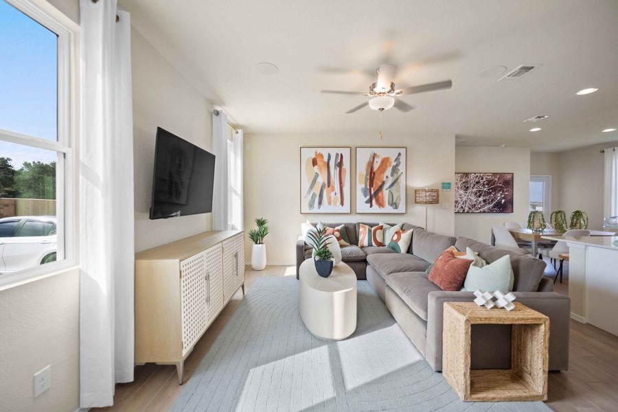 Furnished interior in a model home at Edgebrooke in Pflugerville (Image 29).