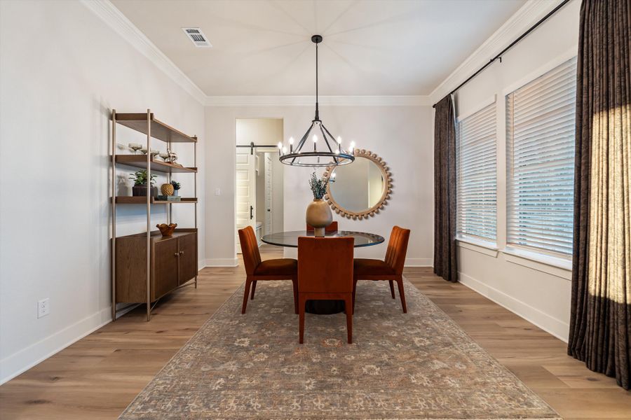 Furnished interior in a model home at Grayson Ridge in Van Alstyne (Image 57).