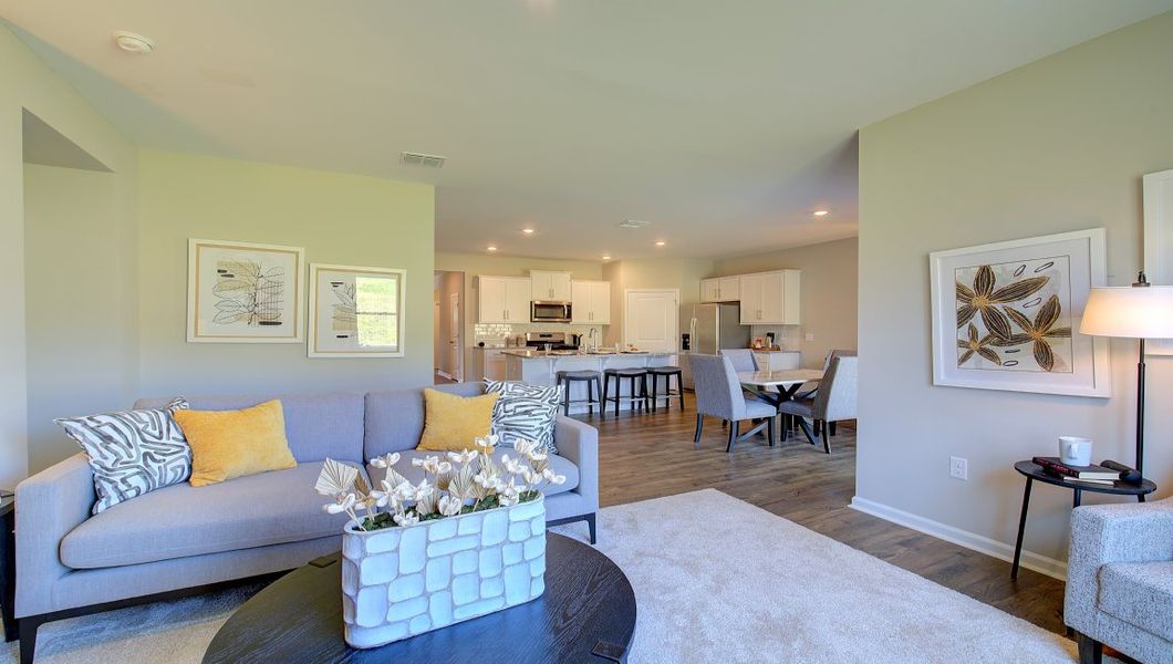 Furnished interior in a model home at Valleywood Farms in Waynesville (Image 10).