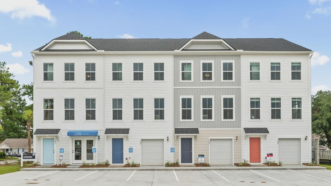 Stylish 3-story Jennings townhome at Clear Springs with modern curb appeal