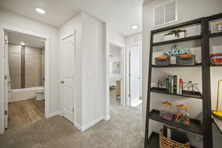 Furnished interior in a model home at The Glen in Colorado Springs (Image 18).