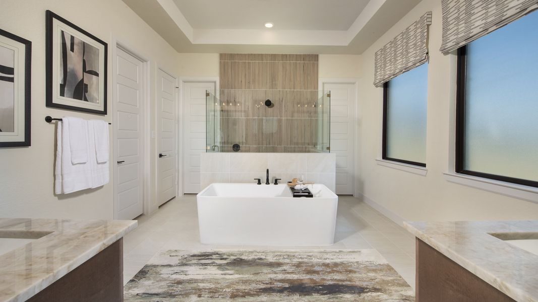 Furnished interior in a model home at Johnson Ranch 70' in Bulverde (Image 18). Furnished interior in a model home at Johnson Ranch 70' in Bulverde (Image 18).