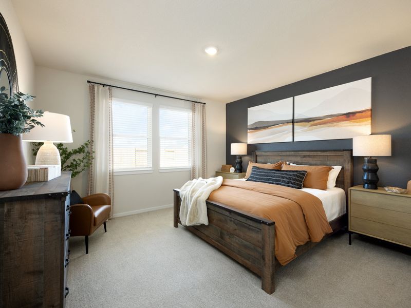 Furnished interior in a model home at Sanford Farms - Traditional Series in Waller (Image 17).