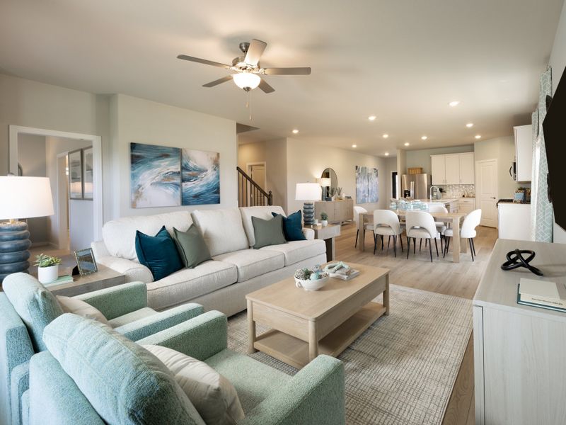 Furnished interior in a model home at Stella Hills in Denton (Image 6).