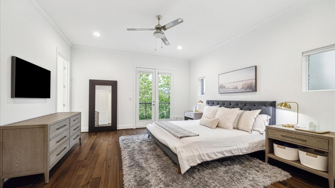 Furnished interior in a model home at Cottage Grove Lake Phase 2 in Houston (Image 5).