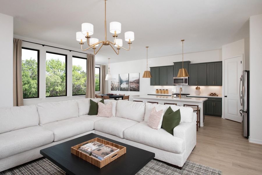 Furnished interior in a model home at Brookewater in Rosenberg (Image 7).