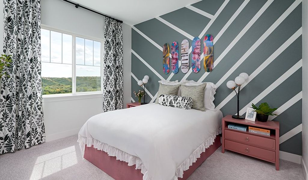 Furnished interior in a model home at Chateau at the Meadows in Castle Rock (Image 24).