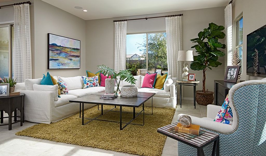 Furnished interior in a model home at Portfolio at Montecito in Goodyear (Image 5). Furnished interior in a model home at Portfolio at Montecito in Goodyear (Image 5).