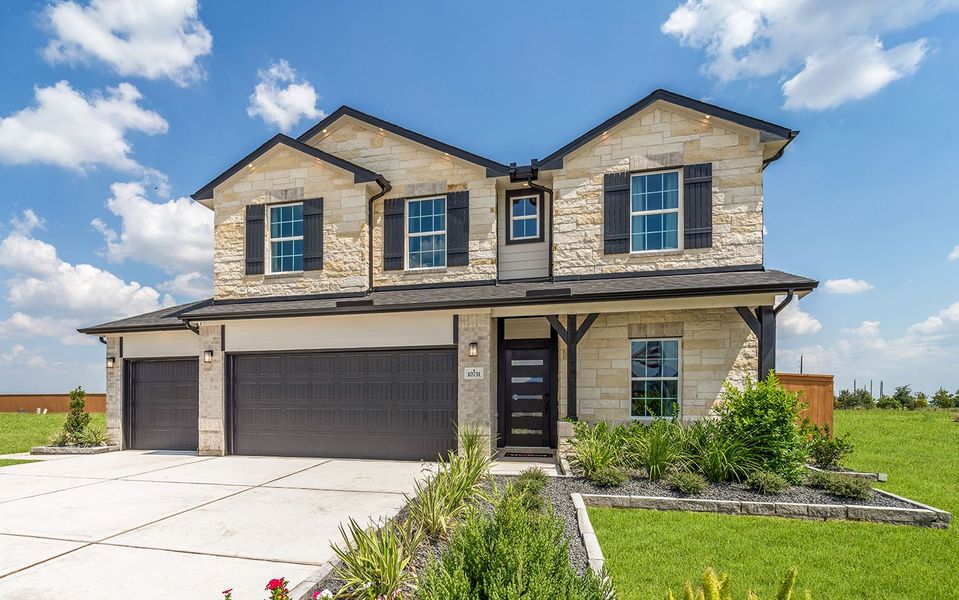 Front exterior of a home in the Emberly community, located in Beasley, TX (Image 9).