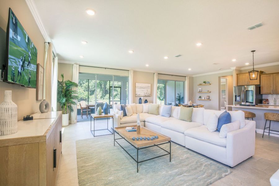 Furnished interior in a model home at Stillwater Cove in Astatula (Image 6). Furnished interior in a model home at Stillwater Cove in Astatula (Image 6).