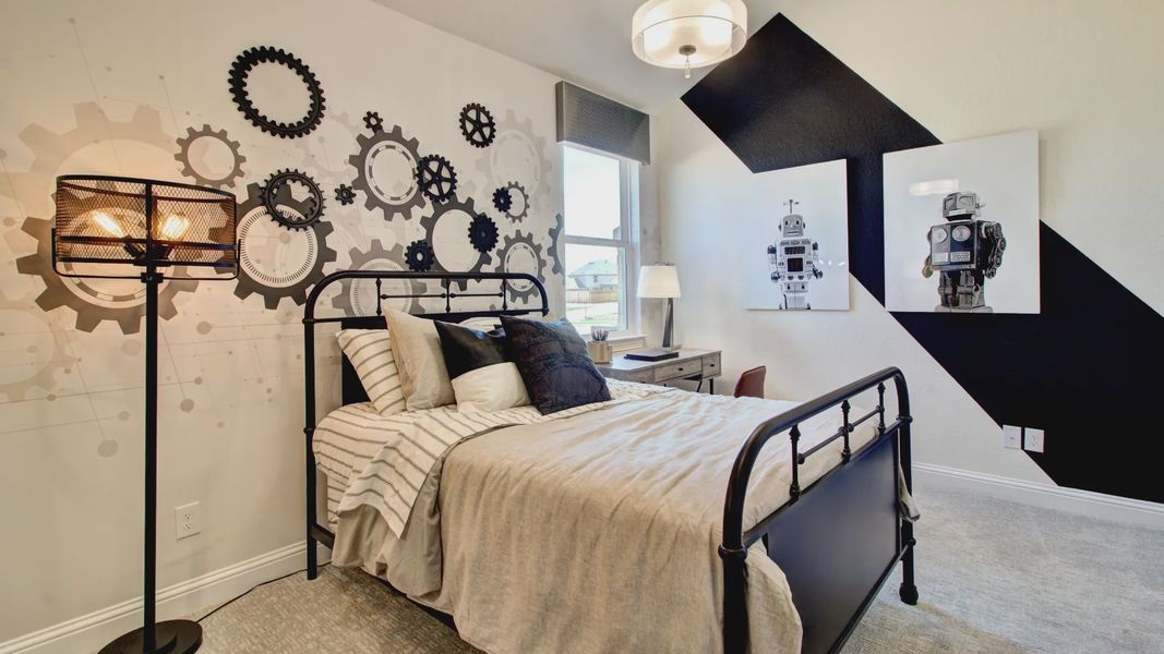 Furnished interior in a model home at Veramendi in New Braunfels (Image 24).