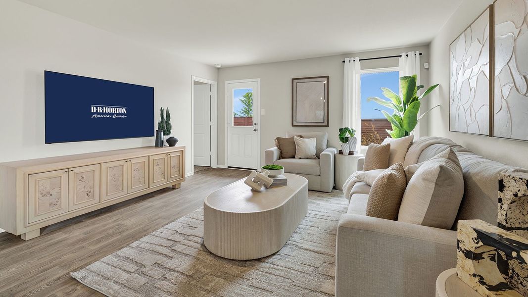 Furnished interior in a model home at Lantana in Lockhart (Image 5).