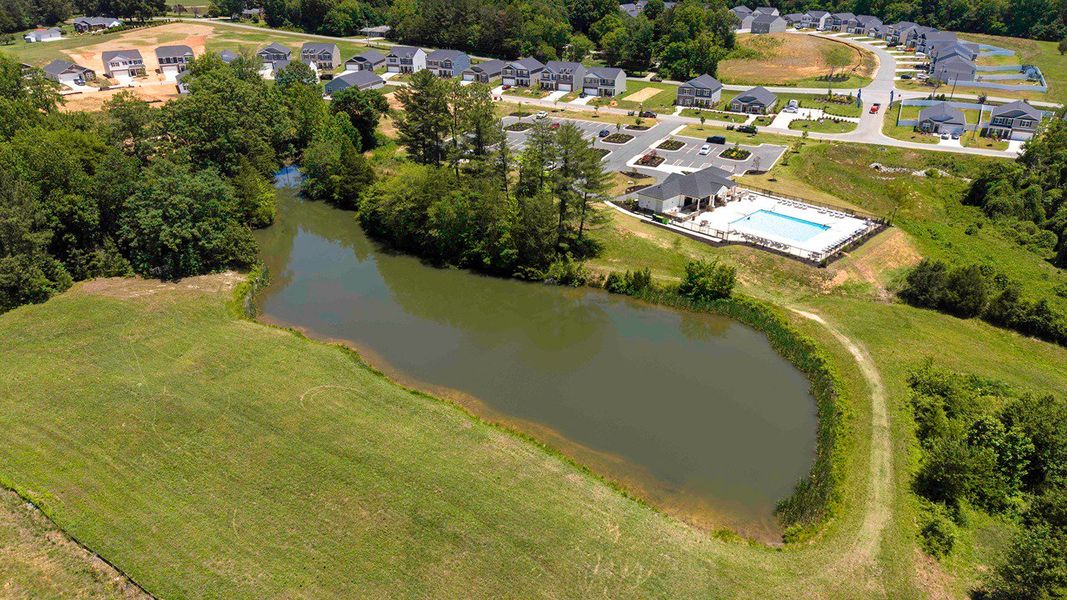Aerial view of the Bryson Park community in Lexington, NC, showing layout and nearby surroundings (Image 11). Aerial view of the Bryson Park community in Lexington, NC, showing layout and nearby surroundings (Image 11).
