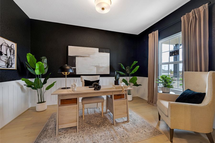 Furnished interior in a model home at Cloud Country in New Braunfels (Image 7). Furnished interior in a model home at Cloud Country in New Braunfels (Image 7).