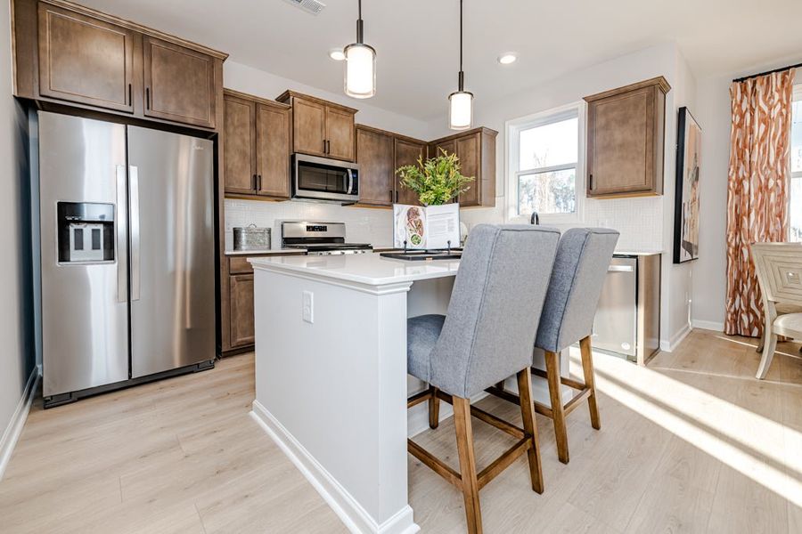 Furnished interior in a model home at The View in Durham (Image 32).