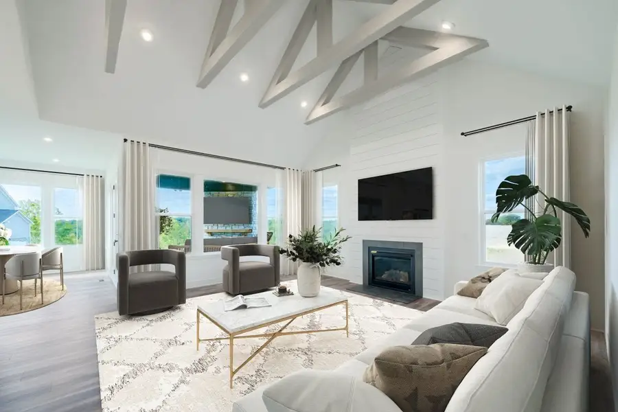 Furnished interior in a model home at Brookshale in Cumming (Image 18).