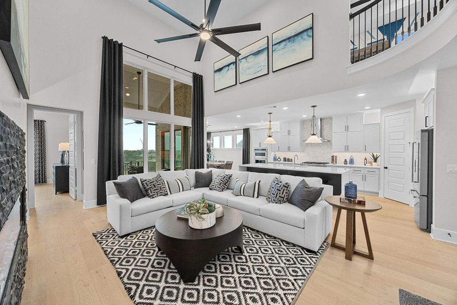 Furnished interior in a model home at Lakeside at Tessera - 50' in Lago Vista (Image 6). Furnished interior in a model home at Lakeside at Tessera - 50' in Lago Vista (Image 6).