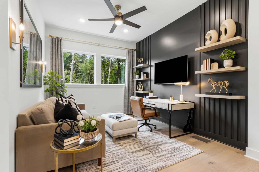 Furnished interior in a model home at Lanier Landing - Reserve Collection in Gainesville (Image 6).