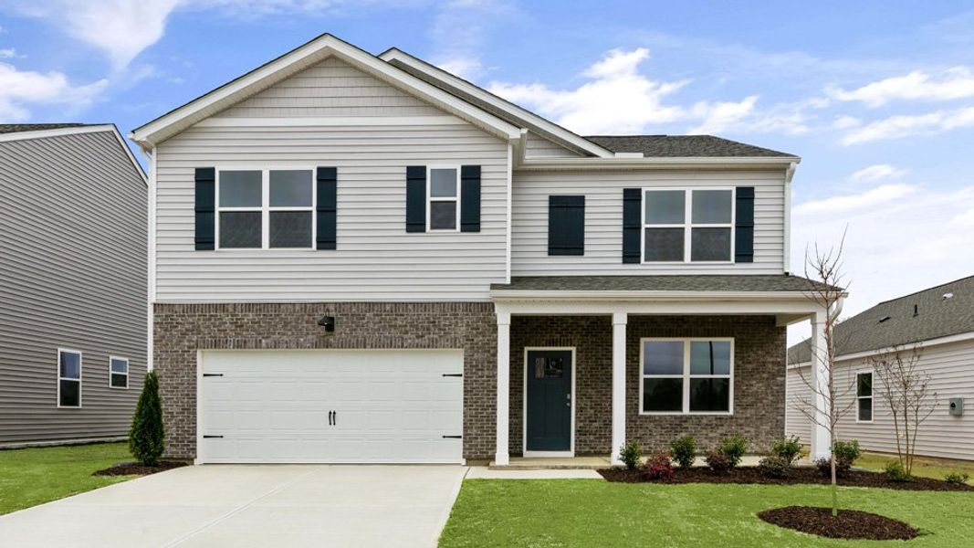 Front exterior of a home in the Honeycutt Oaks community, located in Angier, NC (Image 12).