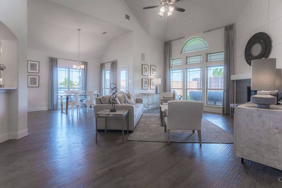 Furnished interior in a model home at Cambridge Estates in Prosper (Image 10).