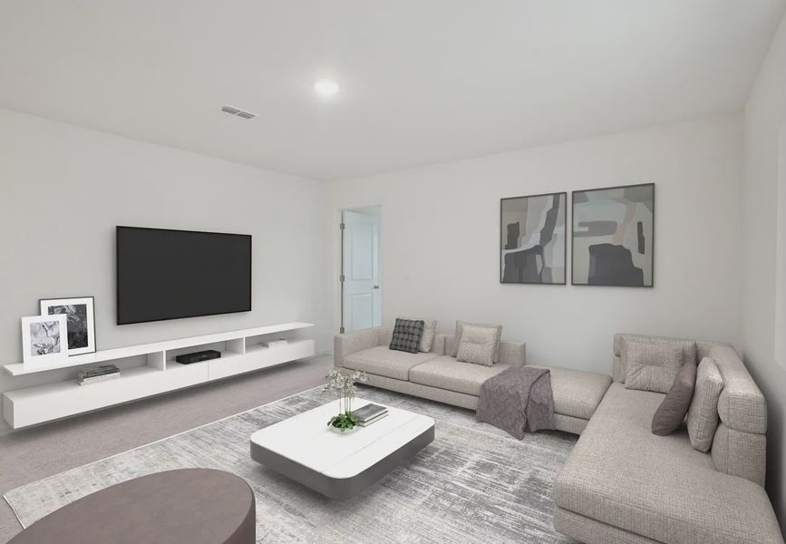 Furnished interior in a model home at The Point in Rolesville (Image 6).