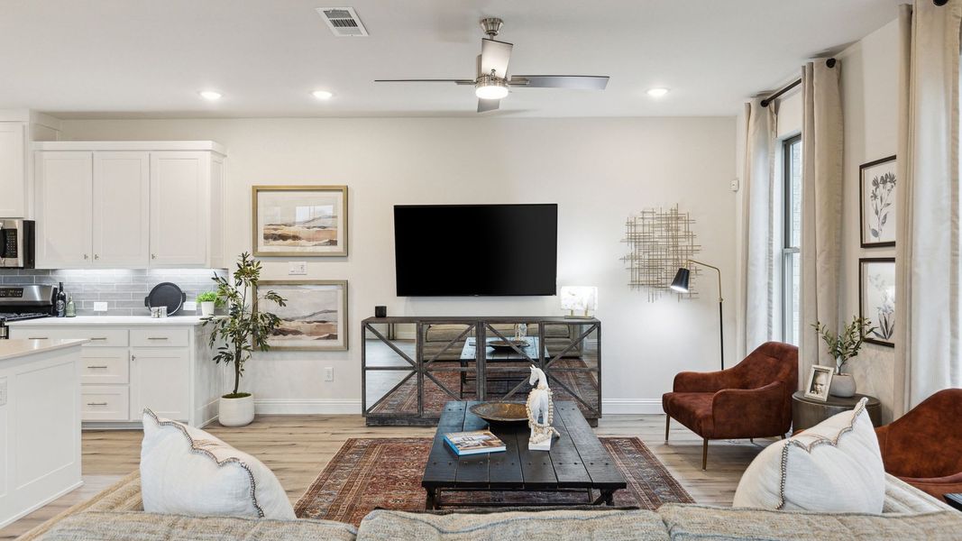 Furnished interior in a model home at Painted Tree - Village District in McKinney (Image 6).