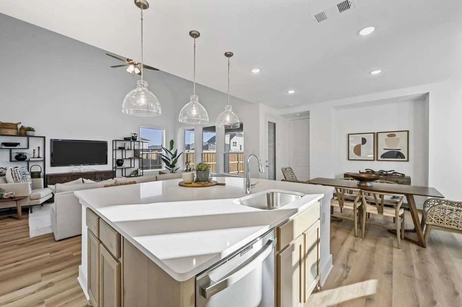 Furnished interior in a model home at Mantua Point: 40ft. lots in Van Alstyne (Image 12).