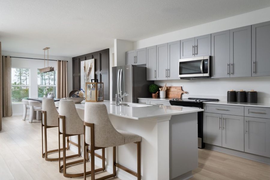 Furnished interior in a model home at Pasadena Ridge in Zephyrhills (Image 5).