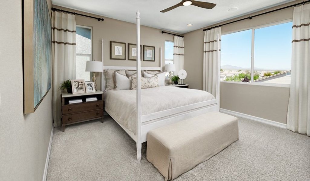 Furnished interior in a model home at Meridian at Star Valley in Tucson (Image 20).