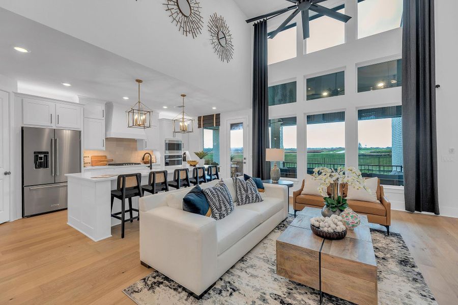 Furnished interior in a model home at The Colony - 50' in Bastrop (Image 9).