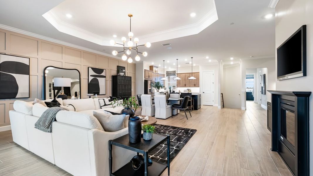 Furnished interior in a model home at Esplanade by the Islands Coach Homes in Naples (Image 34).