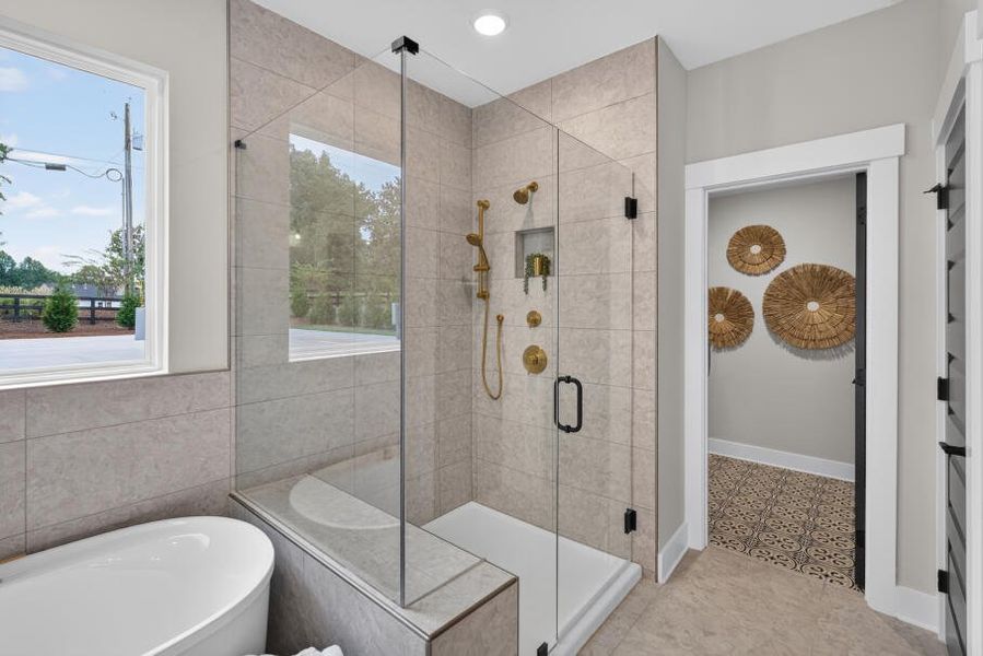 Furnished interior in a model home at Arbor West in Dawsonville (Image 18).