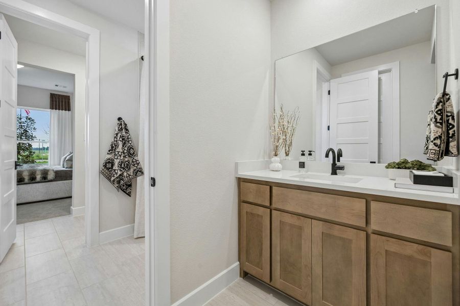 Furnished interior in a model home at Discovery Lakes in Rockwall (Image 45).
