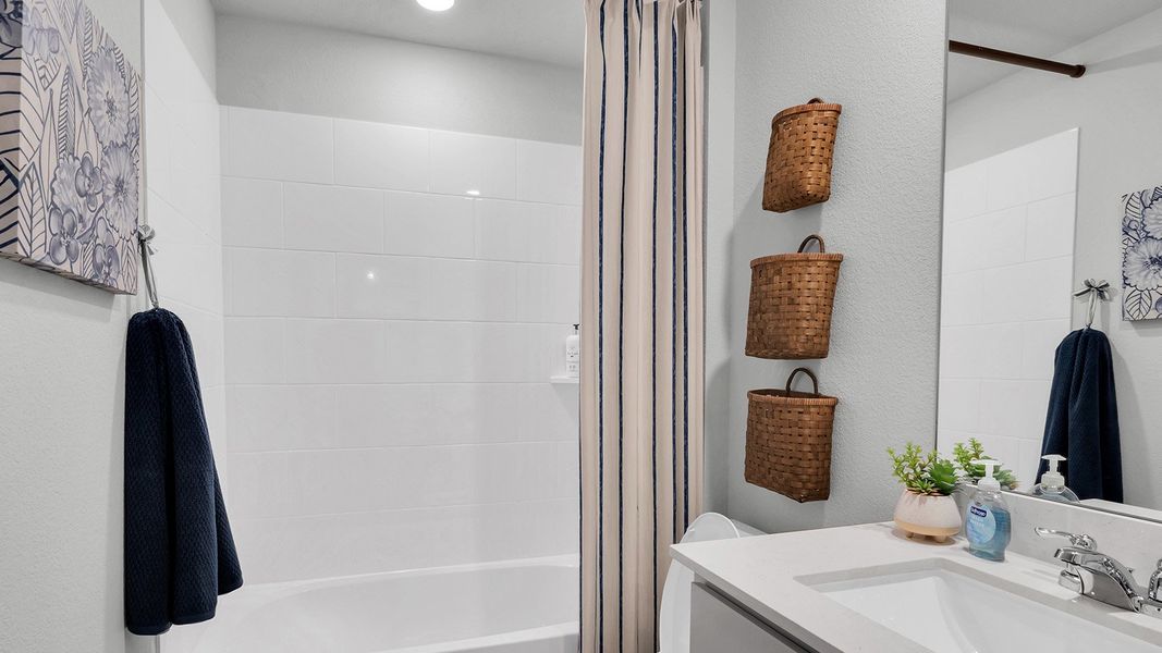 Furnished interior in a model home at Cornerstone in Rockdale (Image 18).