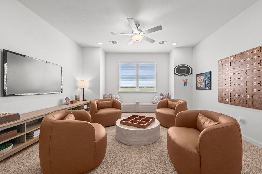 Furnished interior in a model home at Rancho San Gabriel in Georgetown (Image 4). Furnished interior in a model home at Rancho San Gabriel in Georgetown (Image 4).