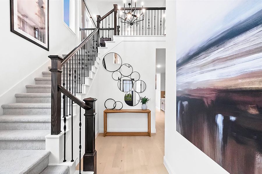 Furnished interior in a model home at The Reserve at Spiritas Ranch in Little Elm (Image 5).