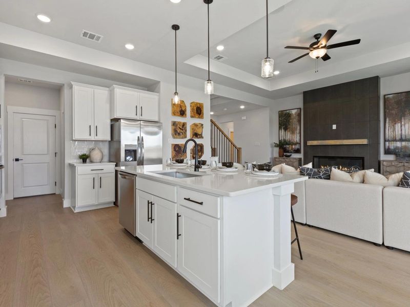 Furnished interior in a model home at Mercer Meadows in Royse City (Image 14).
