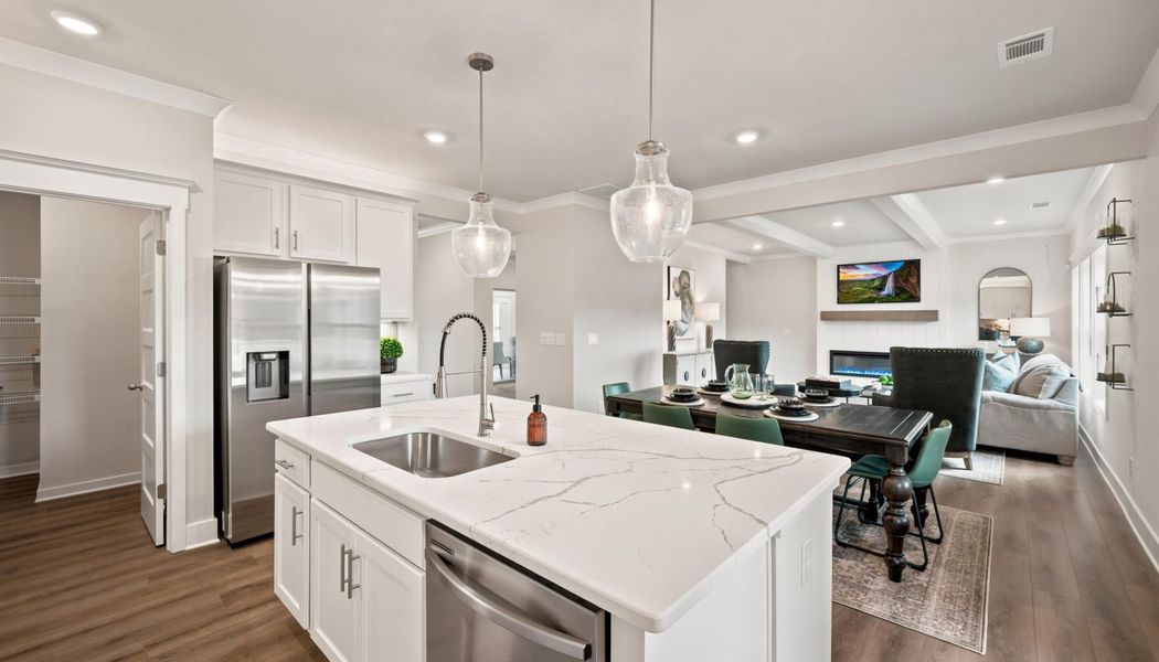Furnished interior in a model home at Greenefield in Cartersville (Image 34).