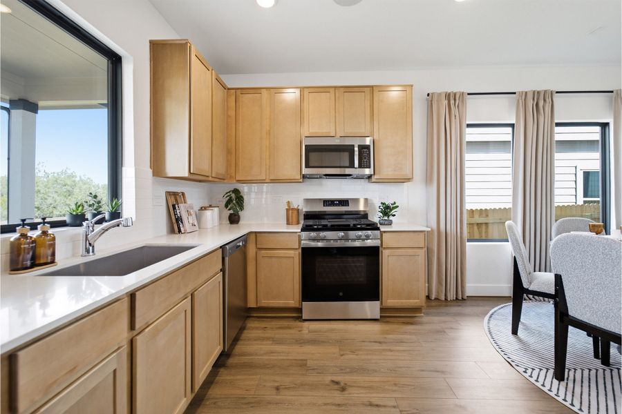Furnished interior in a model home at Lone Oak in San Antonio (Image 20).