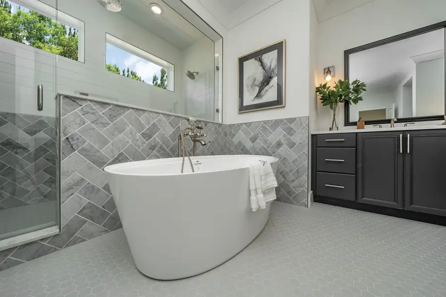 Furnished interior in a model home at Meadow Brook Farms in Cumming (Image 2).