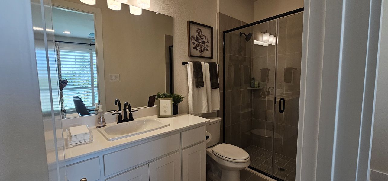 Furnished interior in a model home at Ramble 40s in Celina (Image 7).