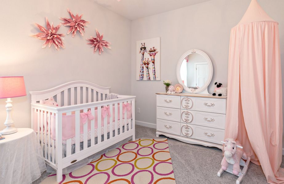 Furnished interior in a model home at The Gables in Moyock (Image 38).