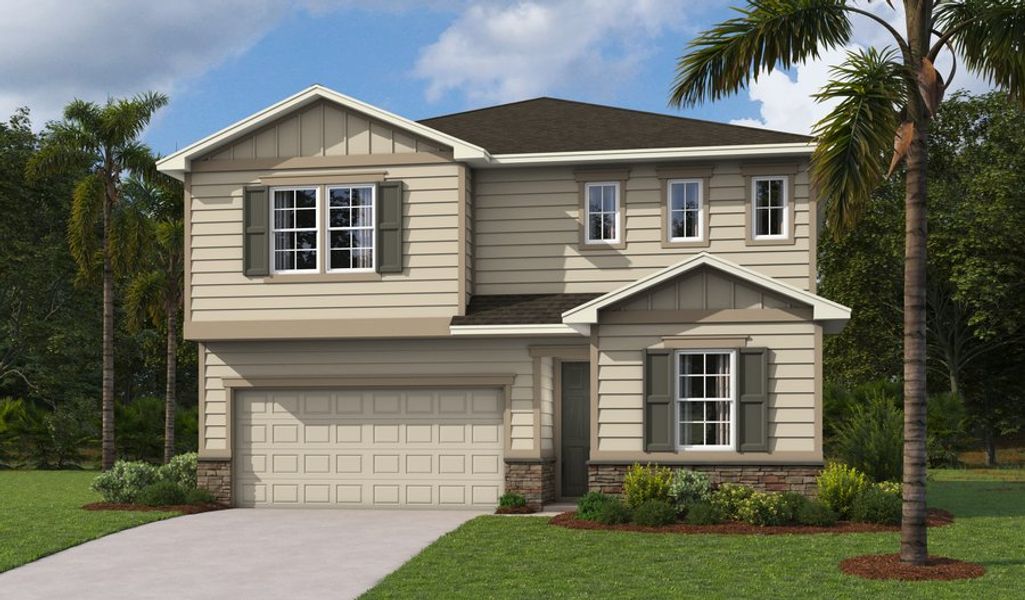 Front exterior of a home in the Woodland Reserve community, located in Jacksonville, FL (Image 6).