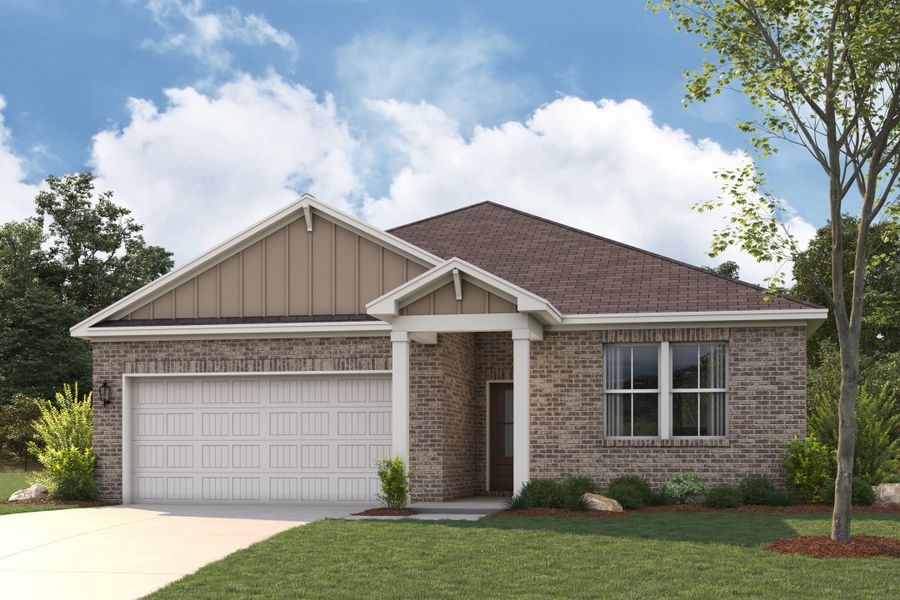 A house with a garage.