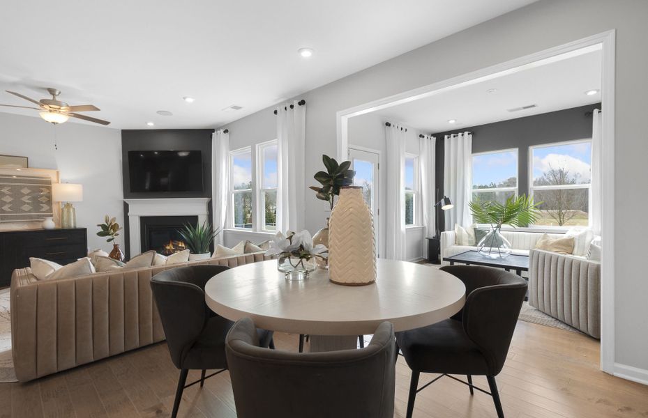 Furnished interior in a model home at Southport Meadows in Southport (Image 12).
