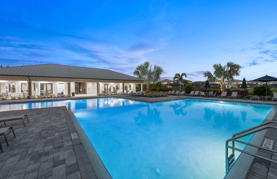 Private resort pool in this new construction community in Bradenton, FL Private resort pool in this new construction community in Bradenton, FL