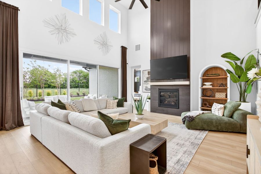 Furnished interior in a model home at Wildflower Ranch in Fort Worth (Image 57).
